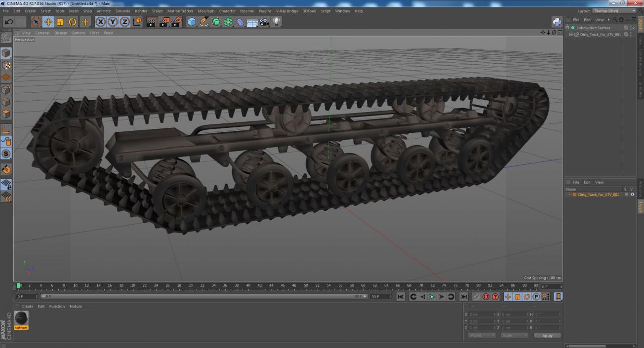 Dirty Track for ATV 3D model