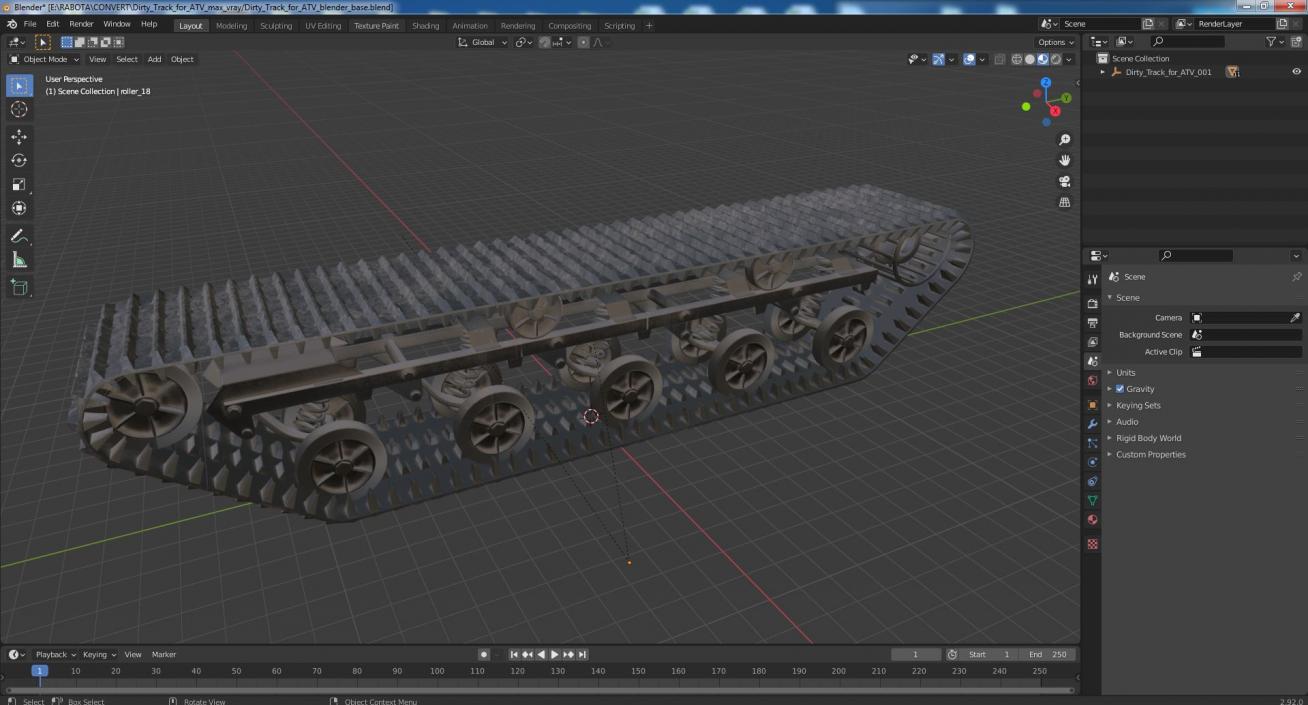 Dirty Track for ATV 3D model