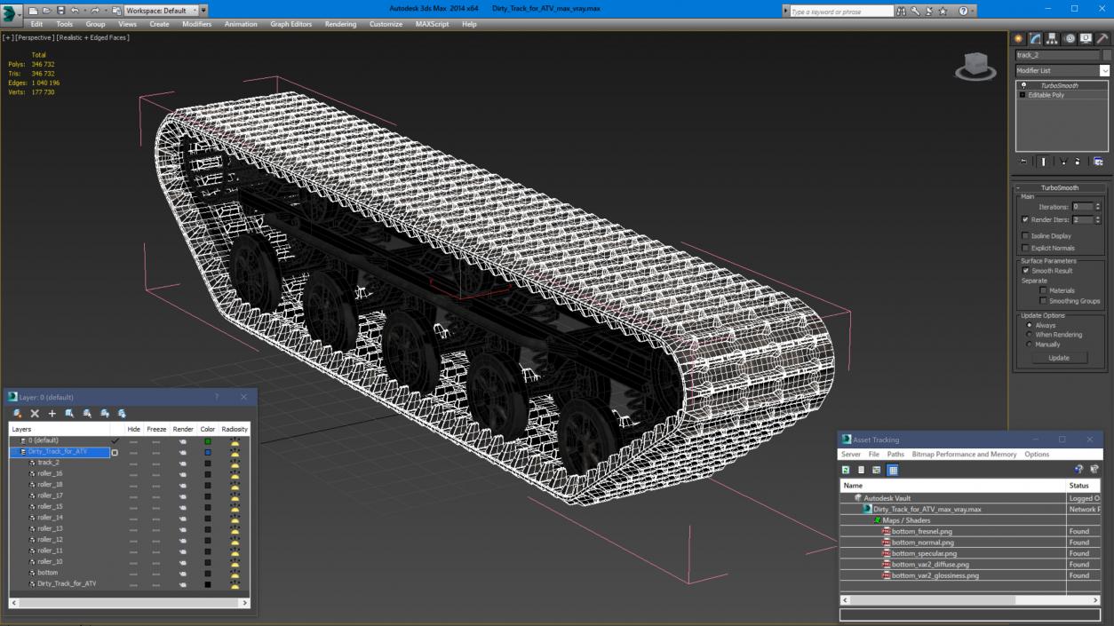 Dirty Track for ATV 3D model