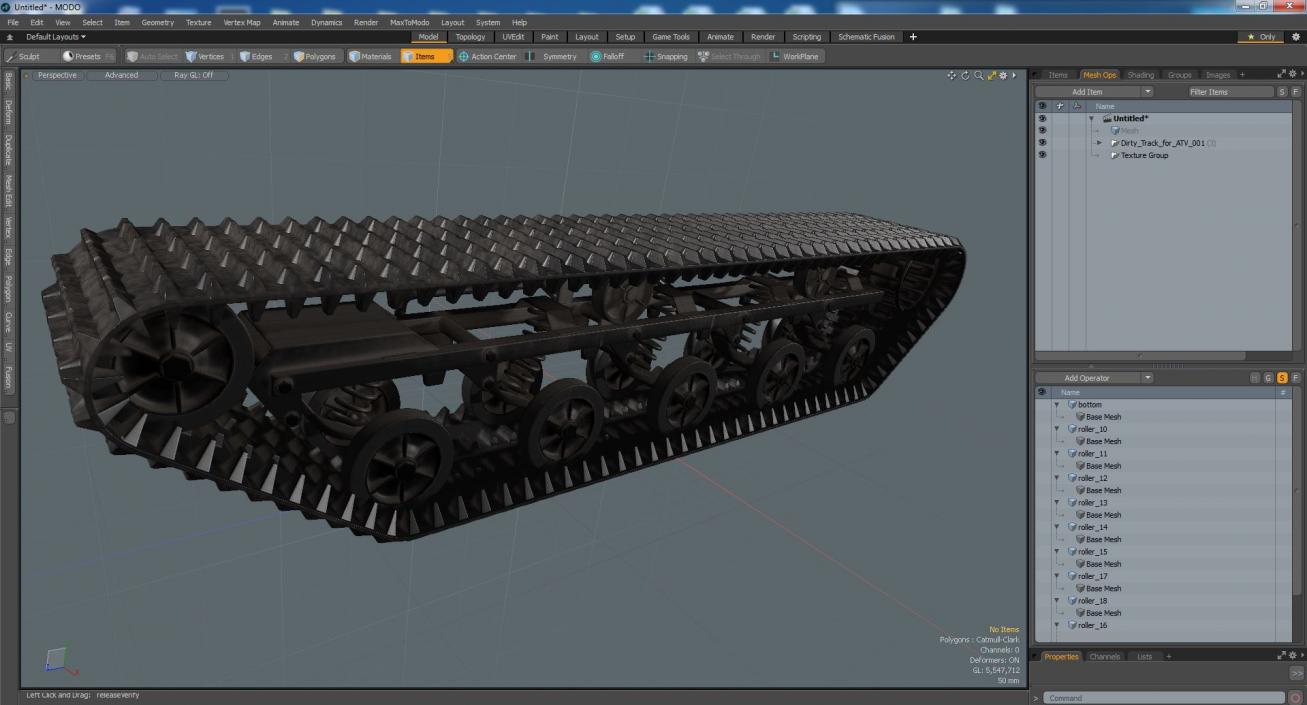 Dirty Track for ATV 3D model