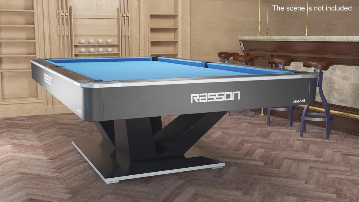 Billiards Table Rasson Blue 3D