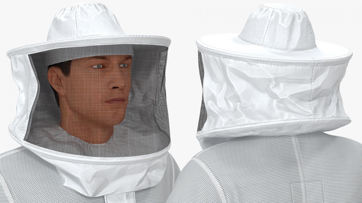 Man wearing Beekeeping Suit Rigged 3D model