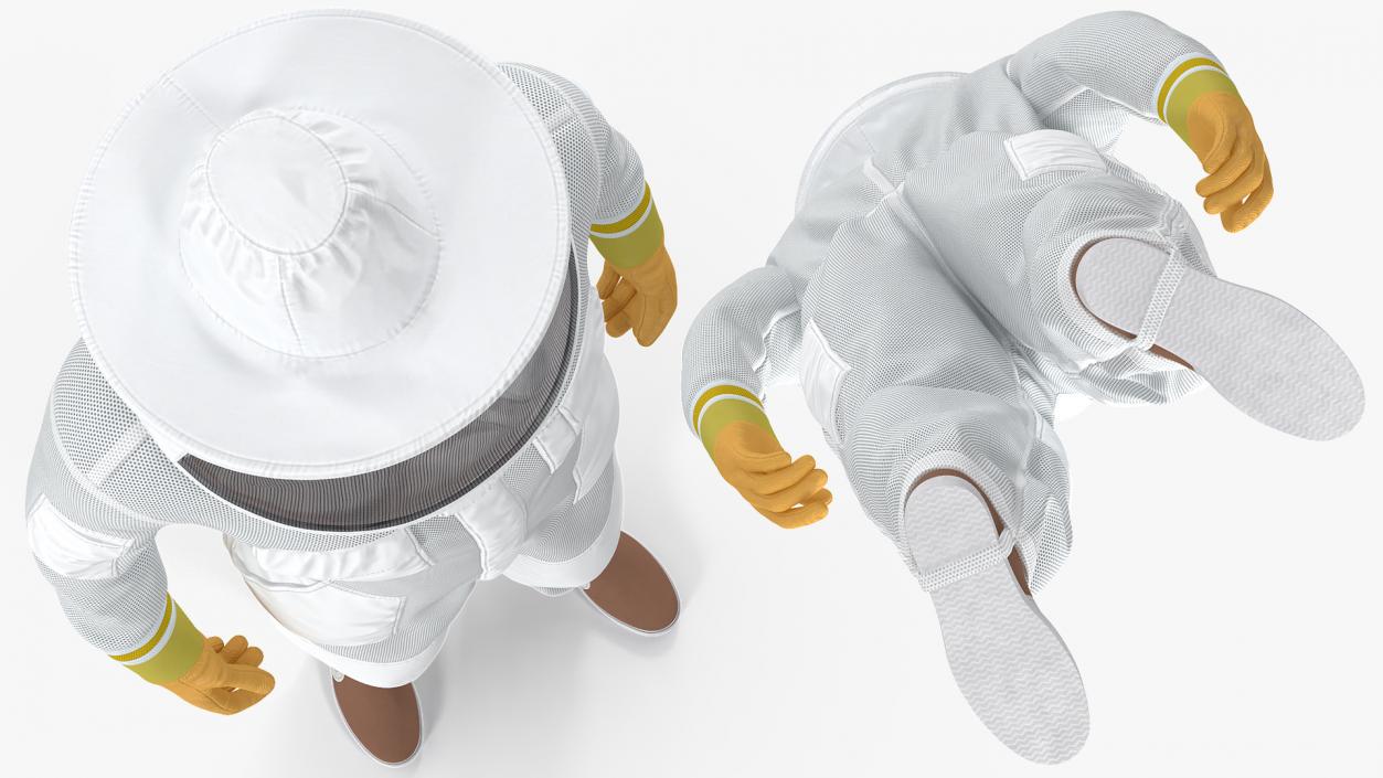 Man wearing Beekeeping Suit Rigged 3D model