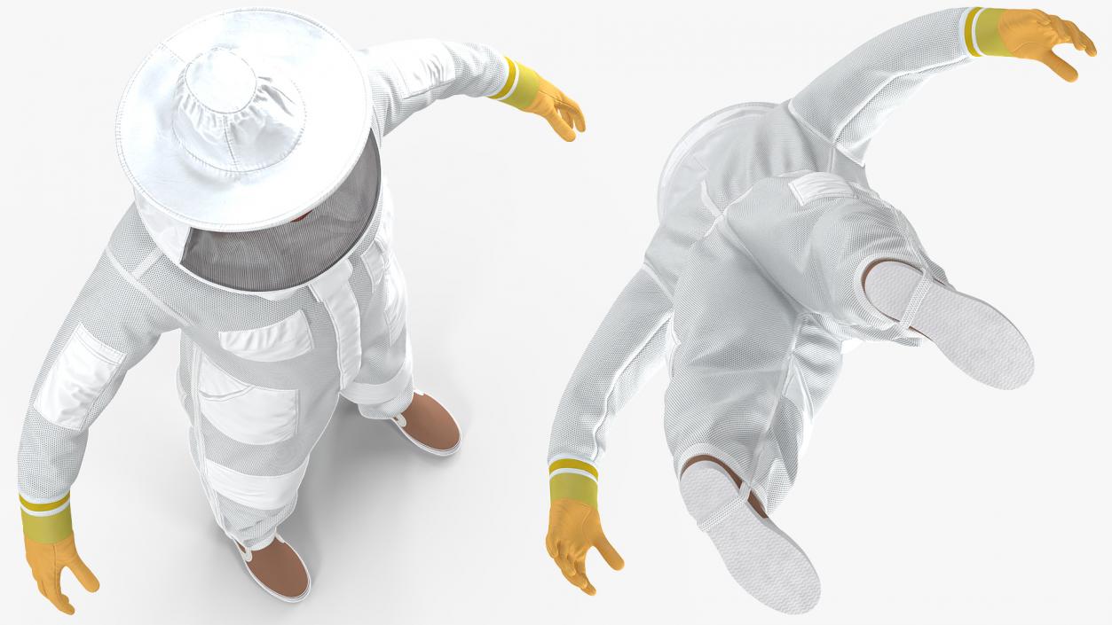 Man wearing Beekeeping Suit Rigged 3D model