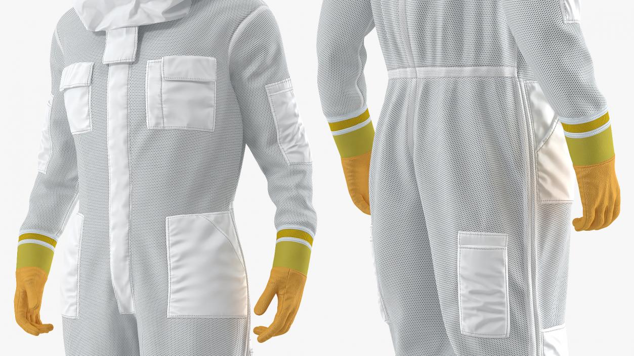 Man wearing Beekeeping Suit Rigged 3D model