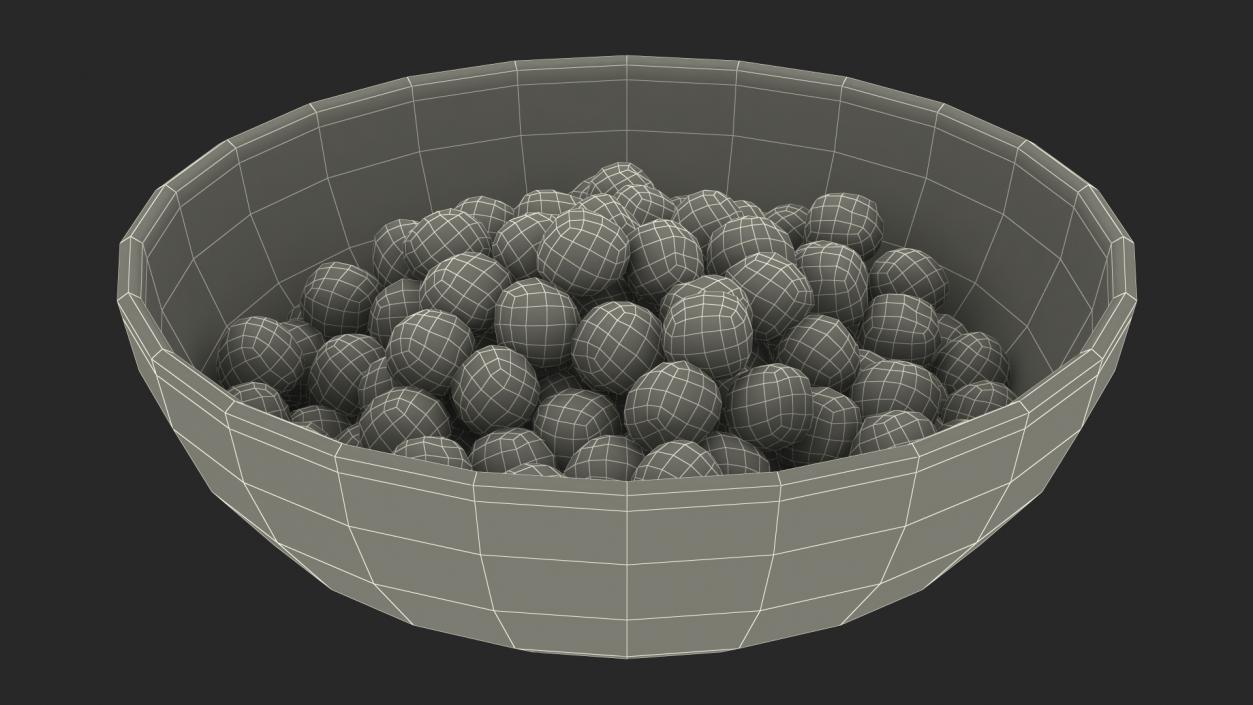 3D model Bowl of Cereal Balls