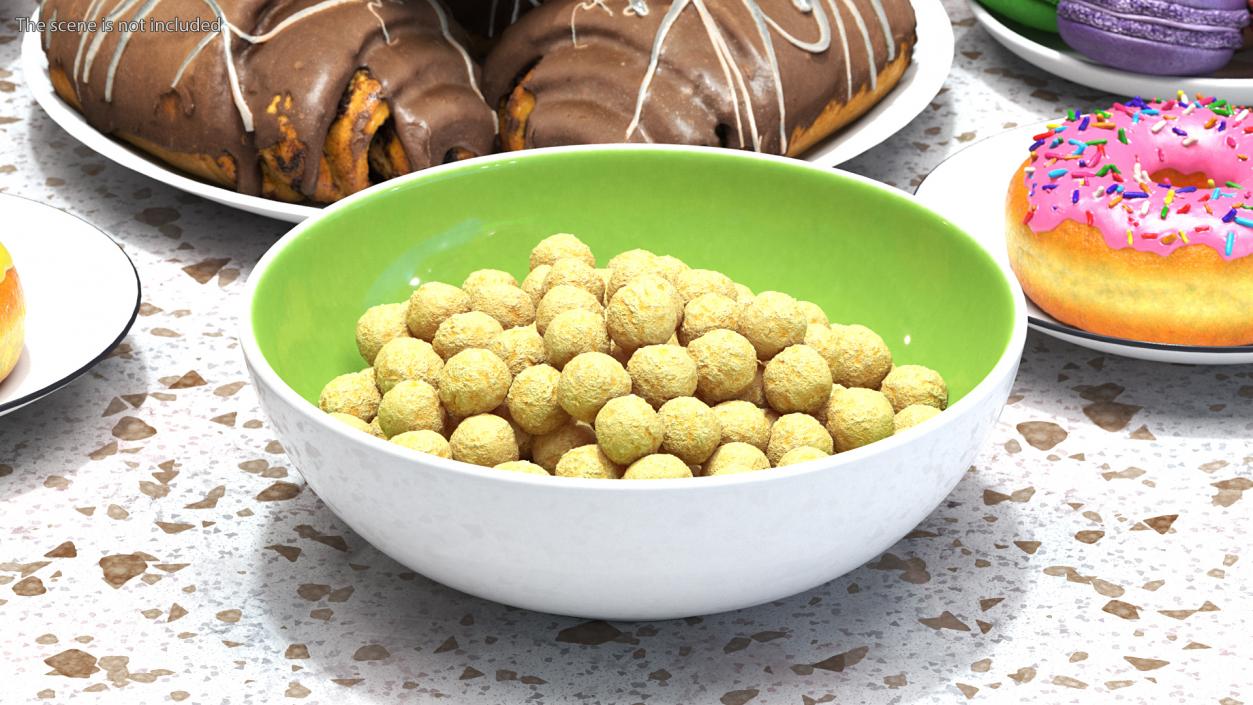 3D model Bowl of Cereal Balls