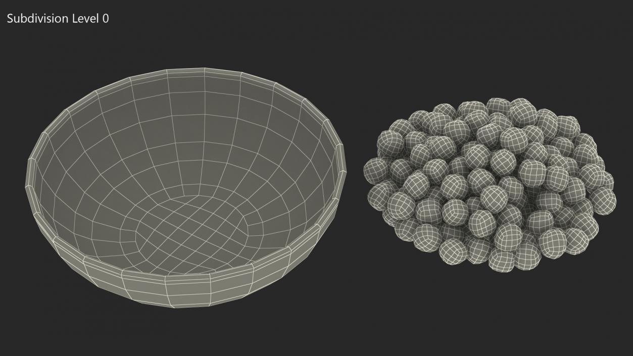 3D model Bowl of Cereal Balls