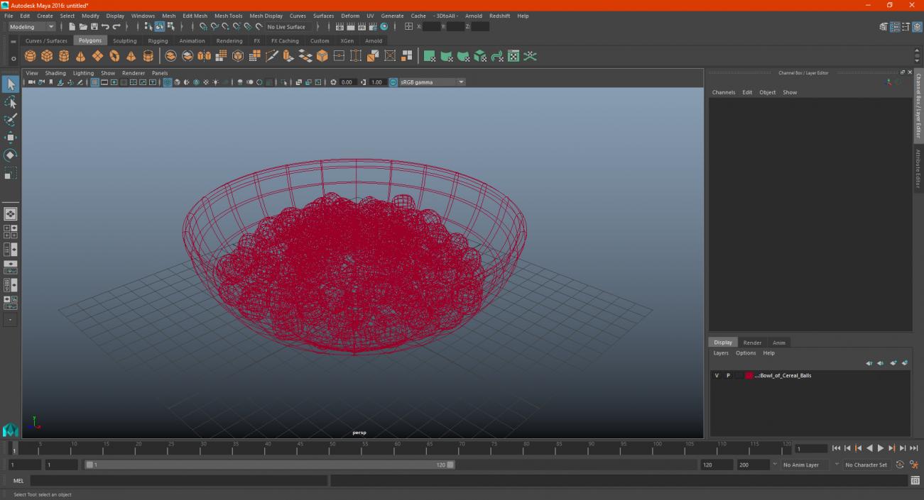 3D model Bowl of Cereal Balls