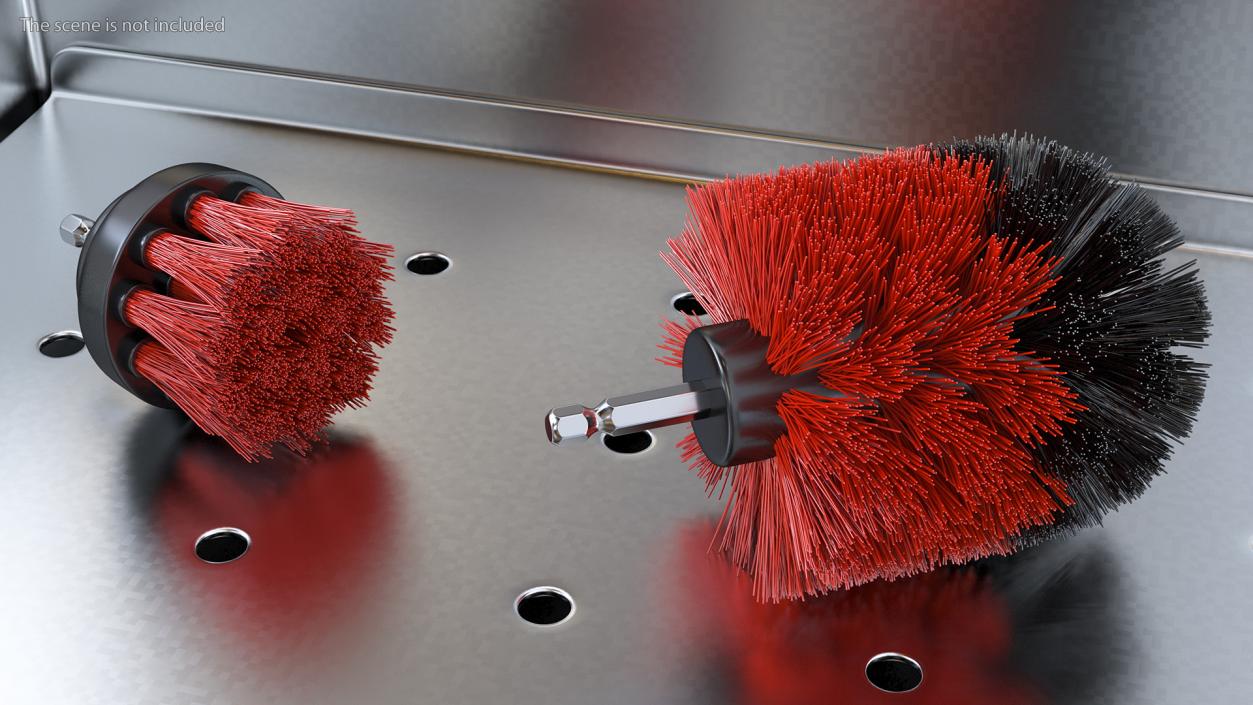 Three Piece Drill Brush Set 3D