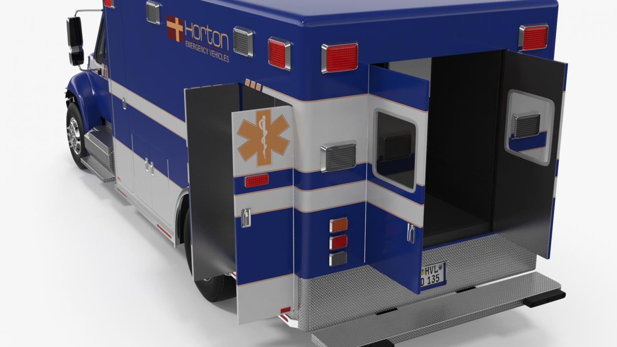 3D model International Durastar Ambulance Truck Rigged