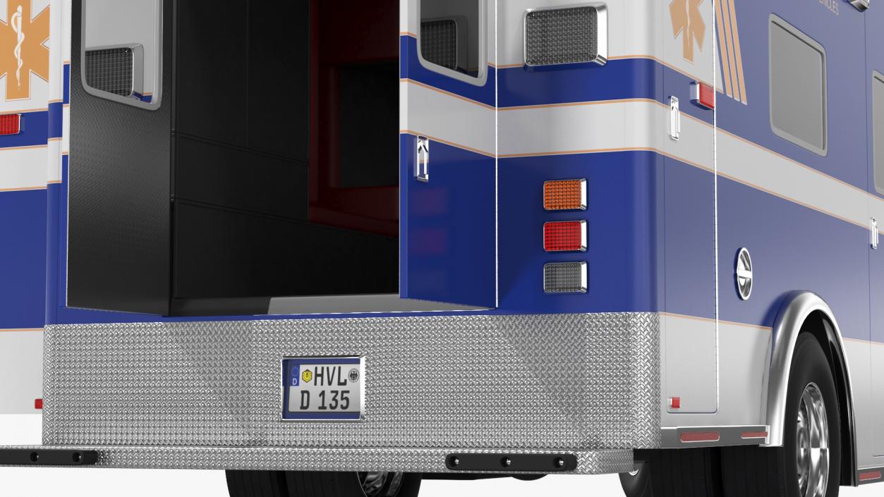 3D model International Durastar Ambulance Truck Rigged