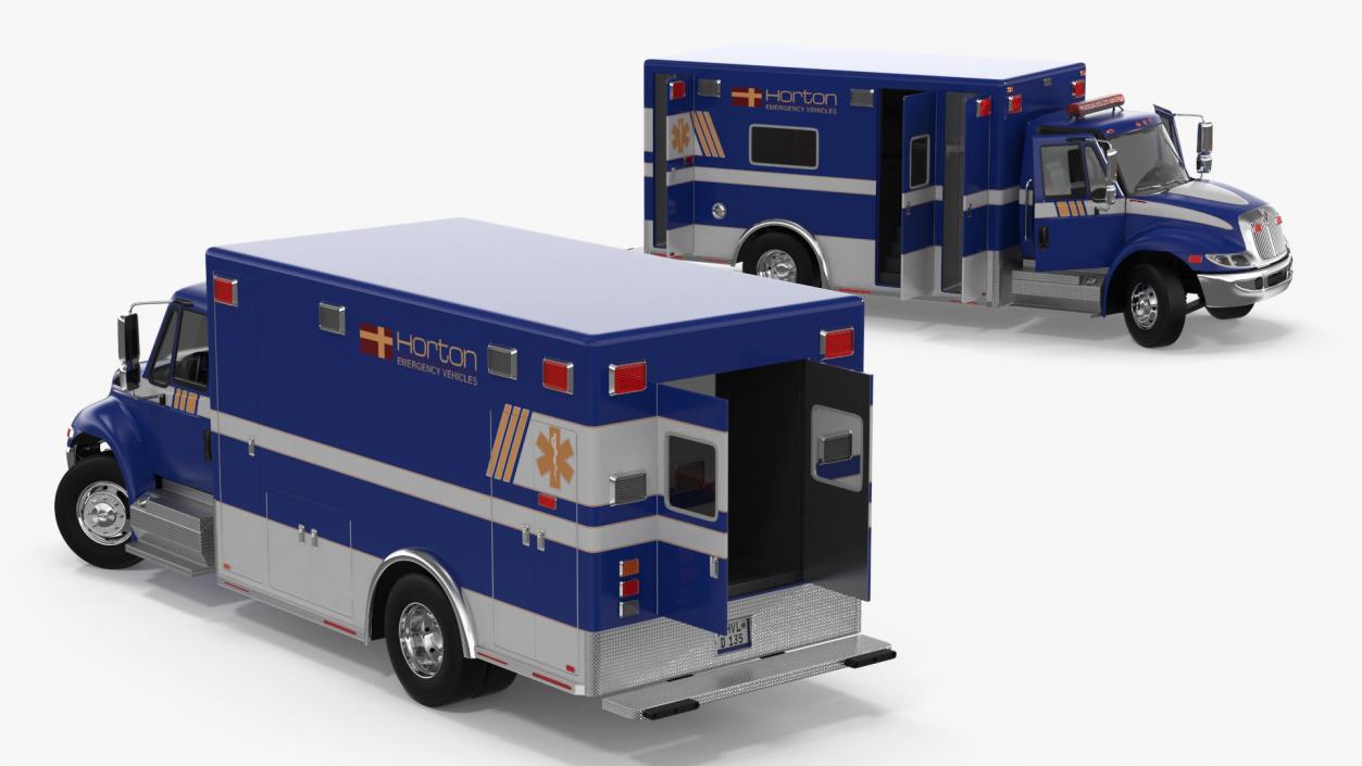 3D model International Durastar Ambulance Truck Rigged