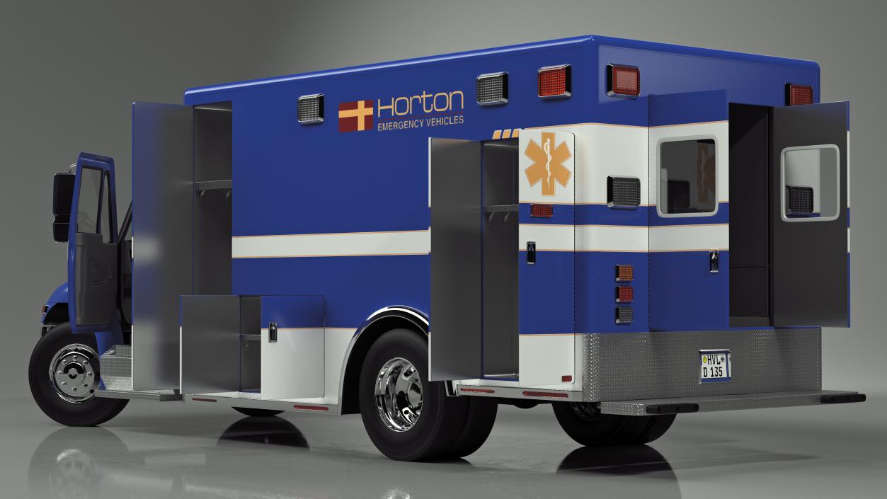 3D model International Durastar Ambulance Truck Rigged