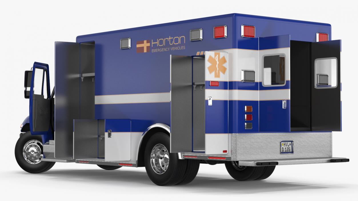 3D model International Durastar Ambulance Truck Rigged