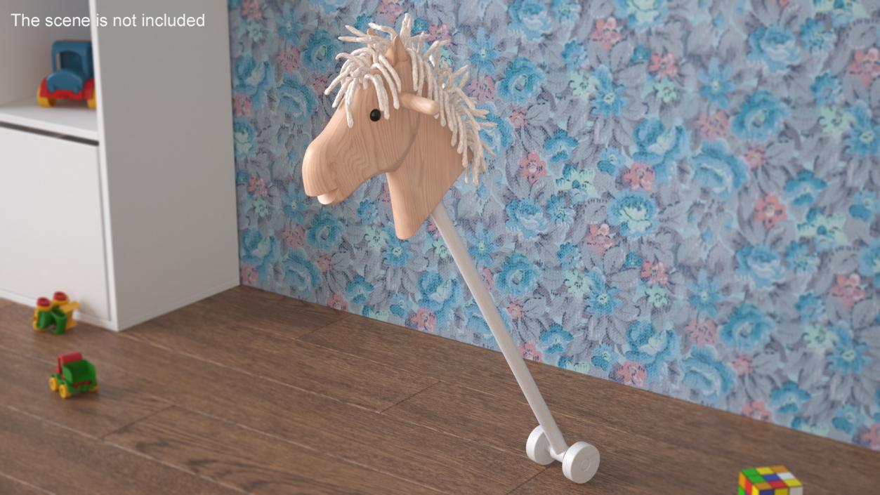 Hobby Horse Wooden Childs Toy 3D model