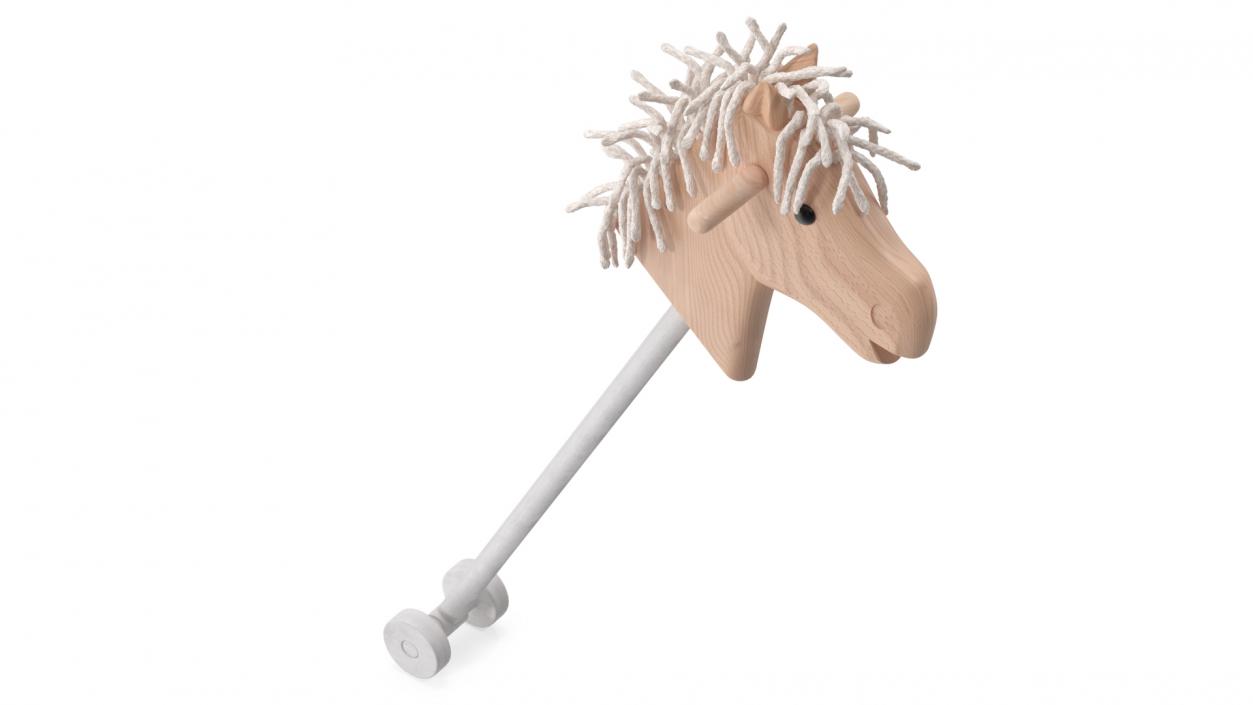 Hobby Horse Wooden Childs Toy 3D model