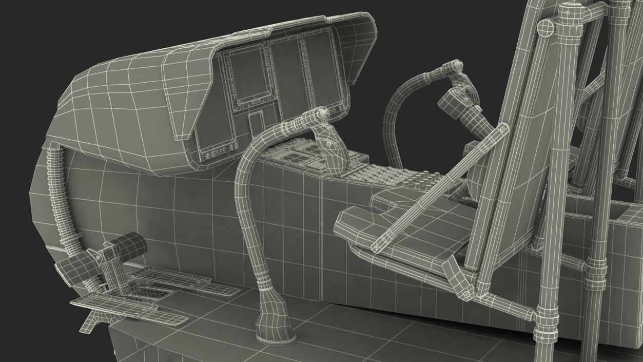 Helicopter Cockpit Controls 3D