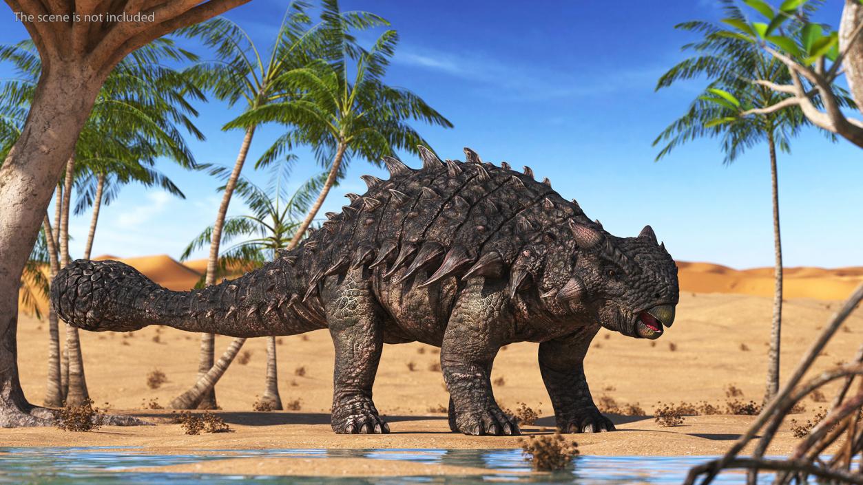 Alkylosaurus of Tropical Habitat Rigged 3D model