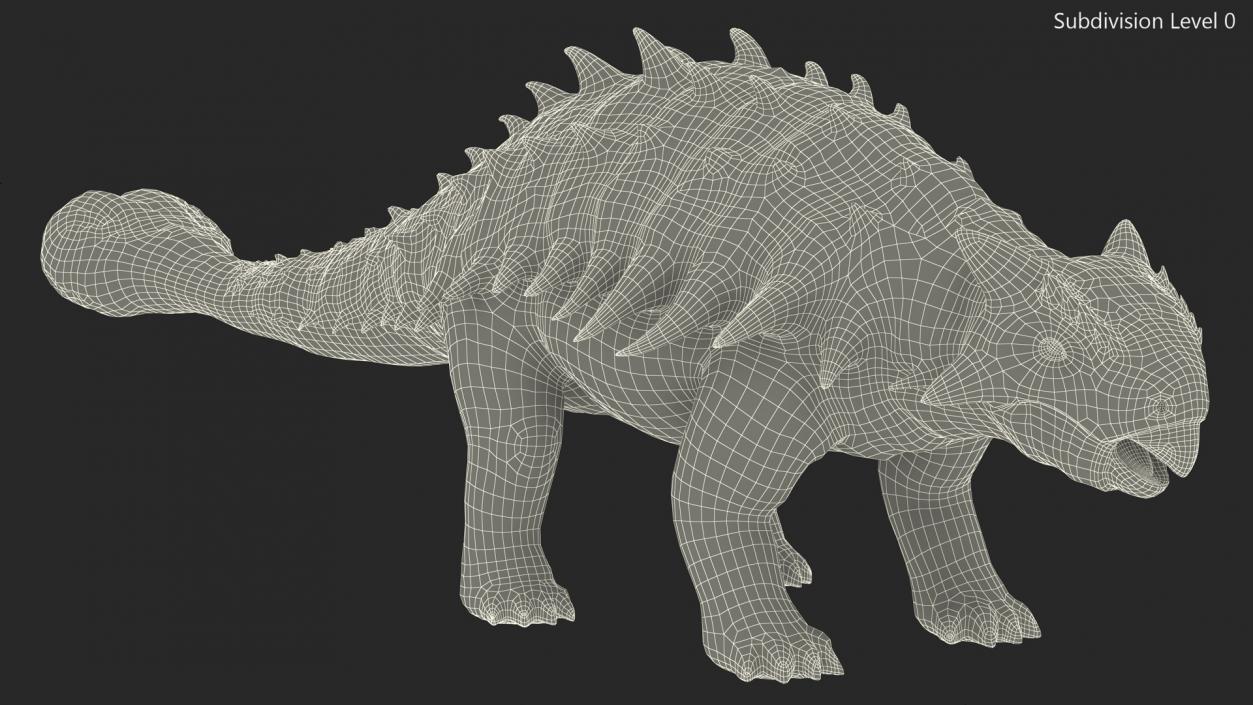 Alkylosaurus of Tropical Habitat Rigged 3D model