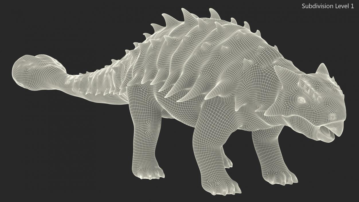 Alkylosaurus of Tropical Habitat Rigged 3D model