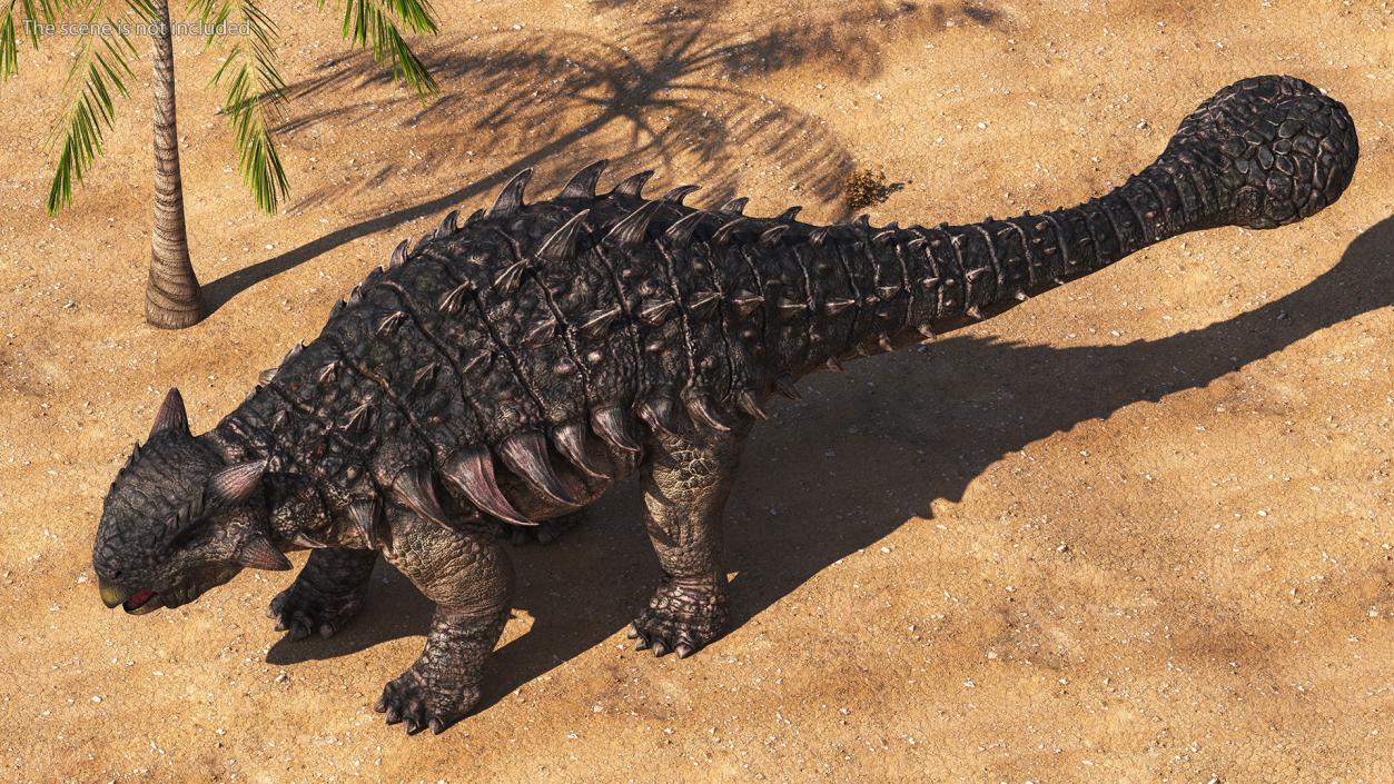 Alkylosaurus of Tropical Habitat Rigged 3D model