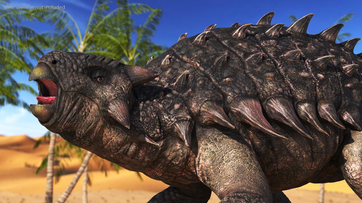 Alkylosaurus of Tropical Habitat Rigged 3D model