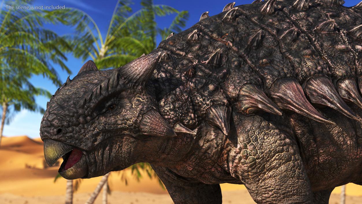 Alkylosaurus of Tropical Habitat Rigged 3D model