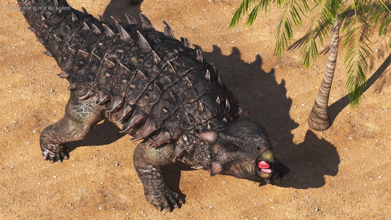 Alkylosaurus of Tropical Habitat Rigged 3D model