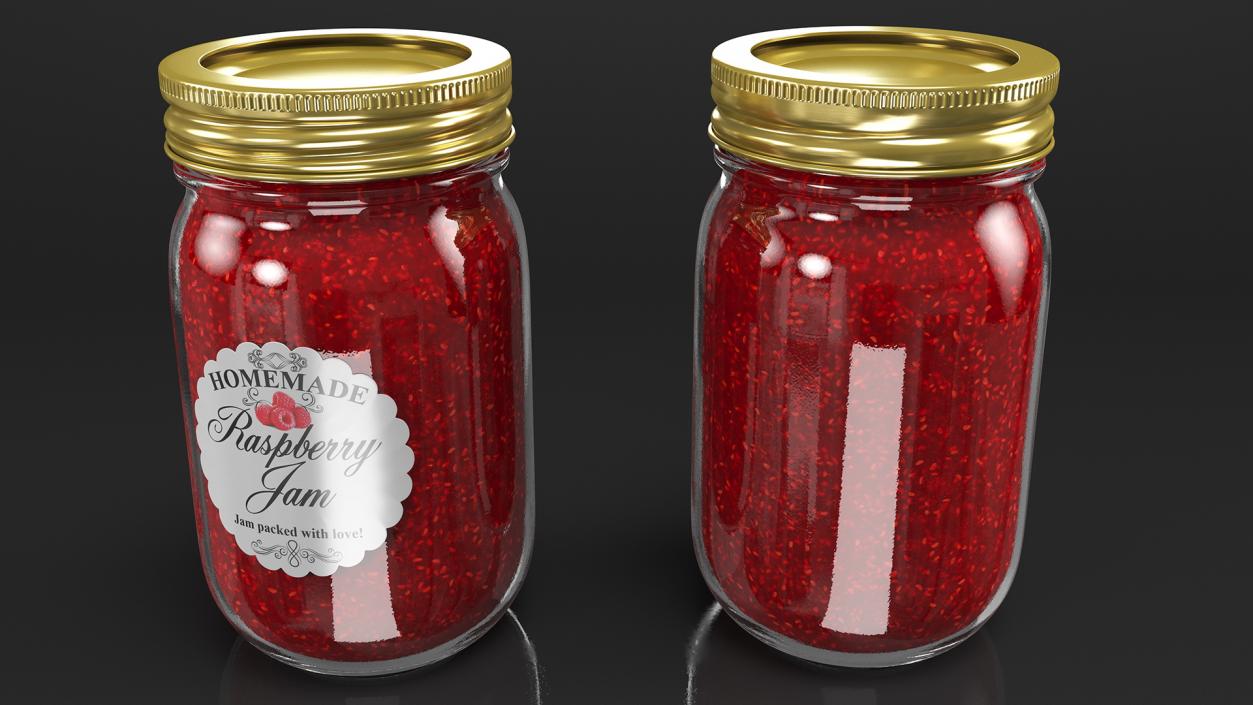 3D model Fruit Jam Jars Collection