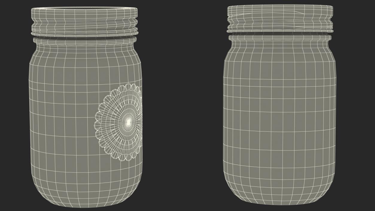 3D model Fruit Jam Jars Collection