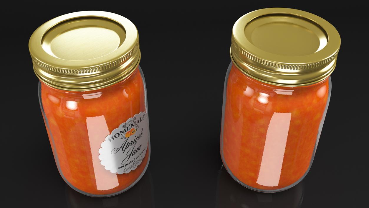 3D model Fruit Jam Jars Collection