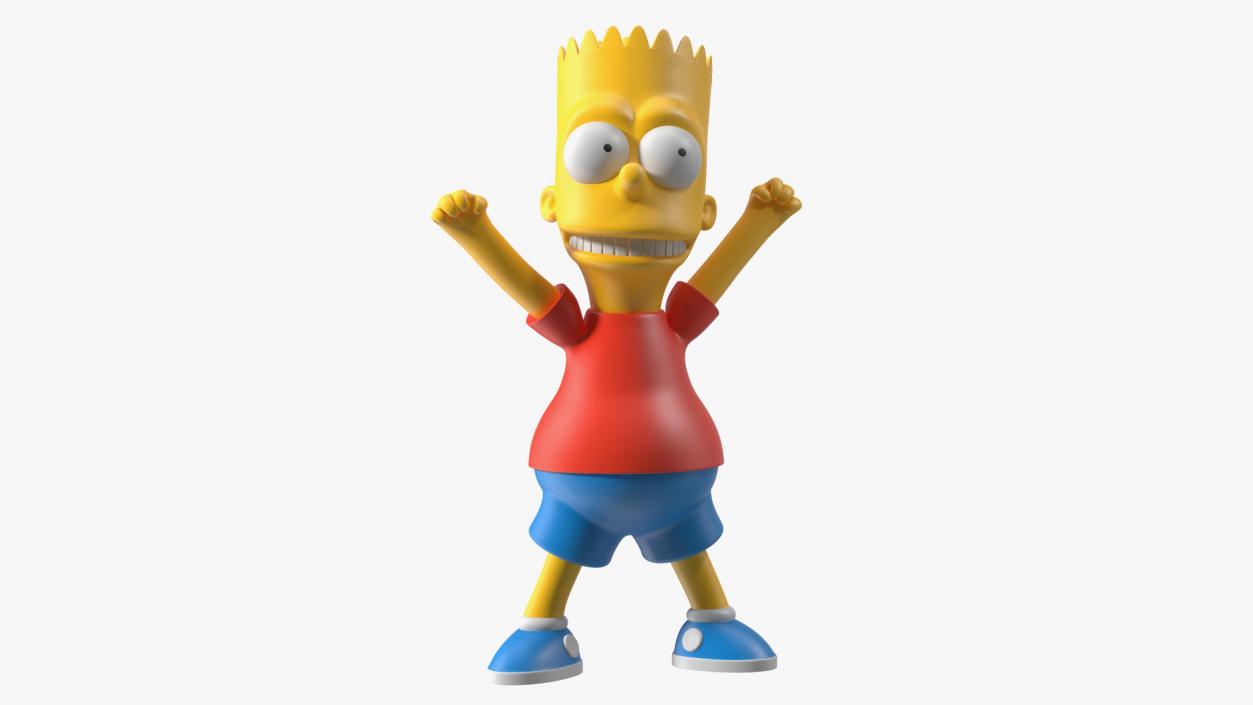 3D Bart Simpson Character Rigged for Cinema 4D model