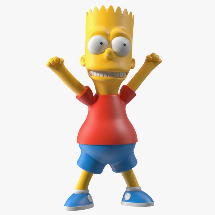 3D Bart Simpson Character Rigged for Cinema 4D model