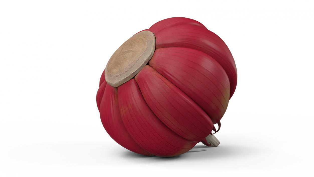 3D Head of Garlic Red model