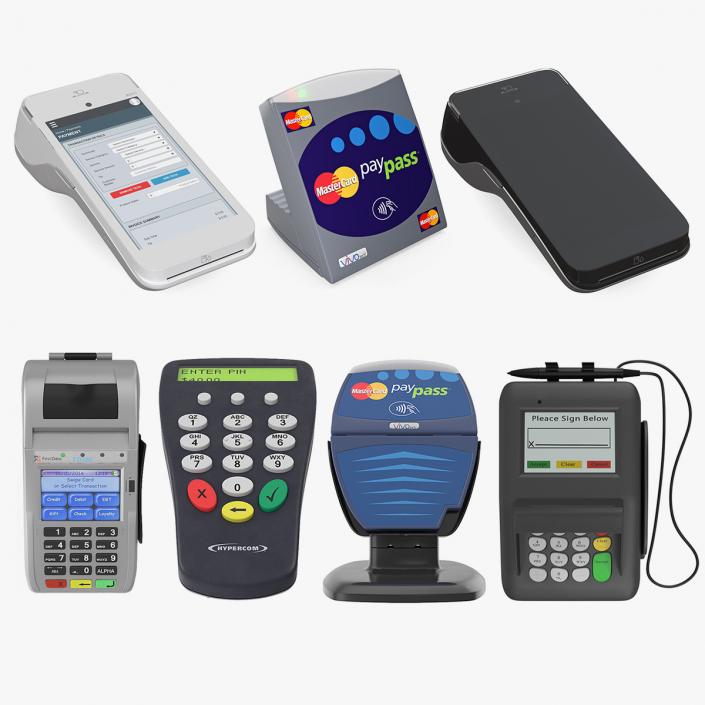 Credit Card Terminals Collection 3 3D model