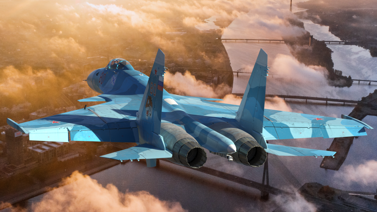 3D Su 33 Air Superiority Fighter Flight