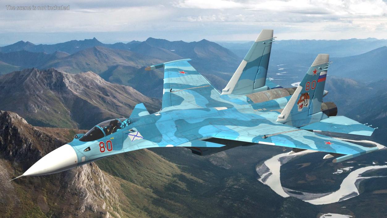 3D Su 33 Air Superiority Fighter Flight