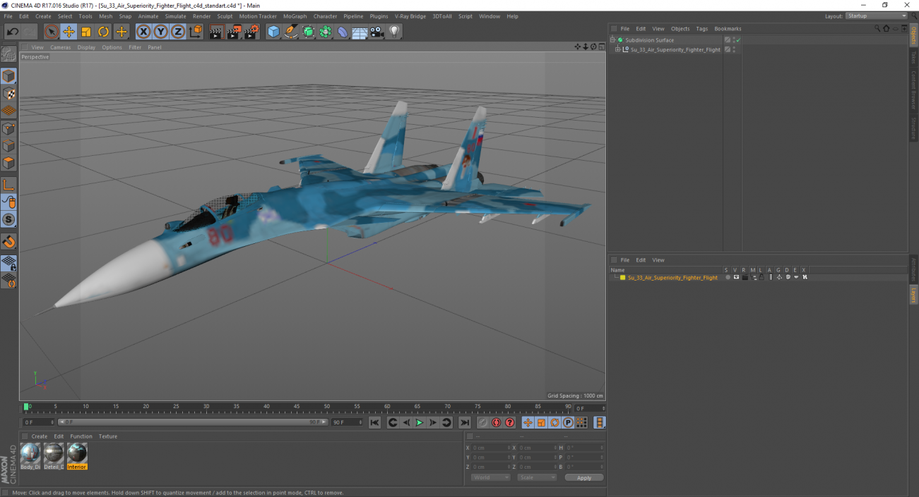 3D Su 33 Air Superiority Fighter Flight