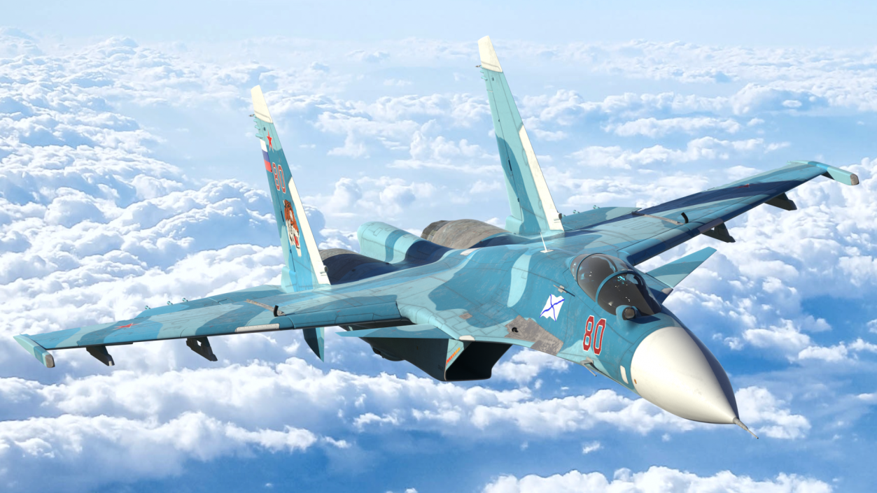 3D Su 33 Air Superiority Fighter Flight