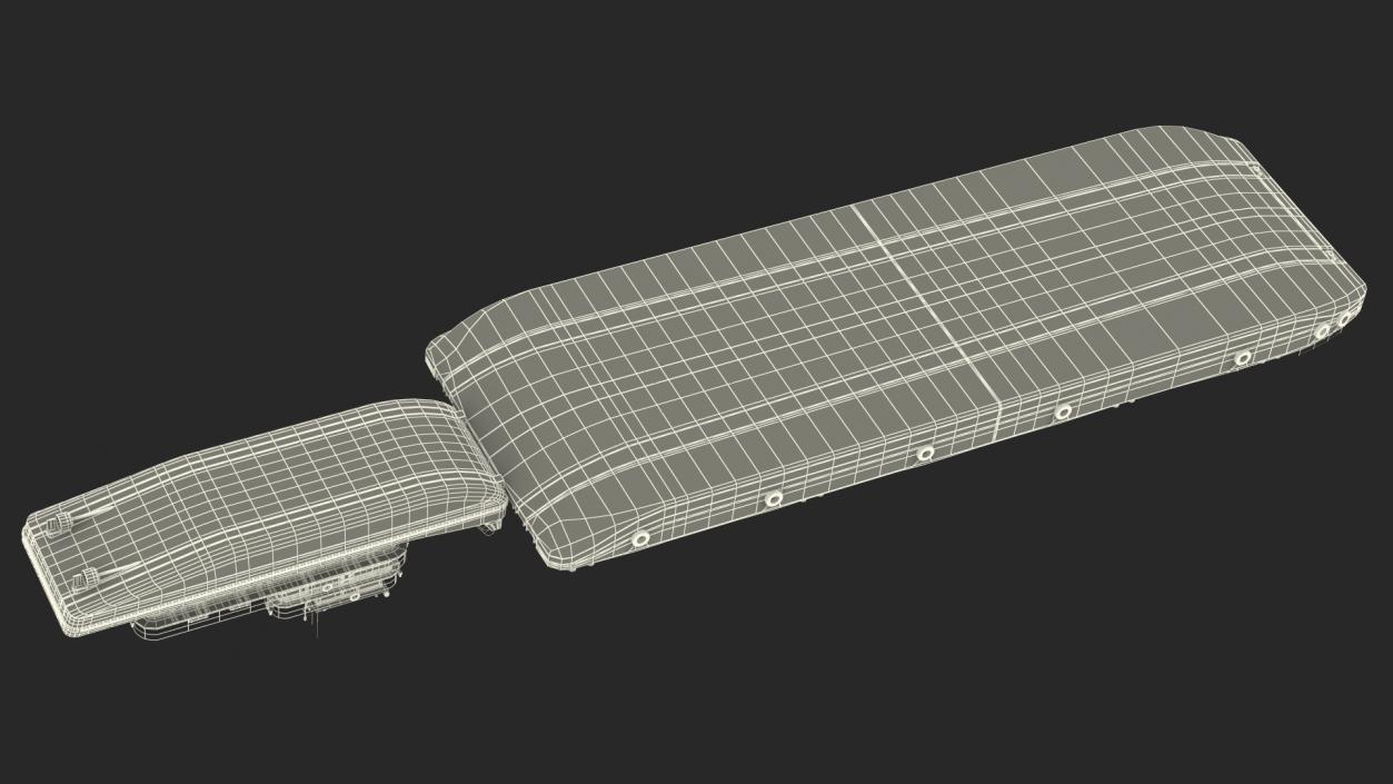 Push Boat Ship with Pontoon Barge Loaded Concrete Slab 3D model