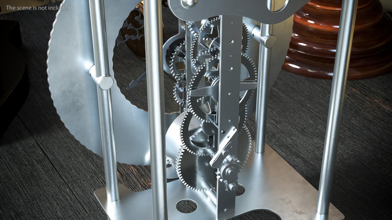 3D Silver Clockwork Gear 2 model