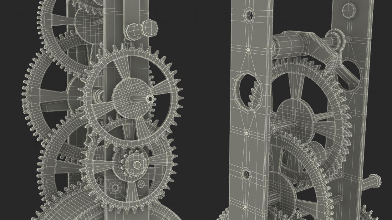 3D Silver Clockwork Gear 2 model