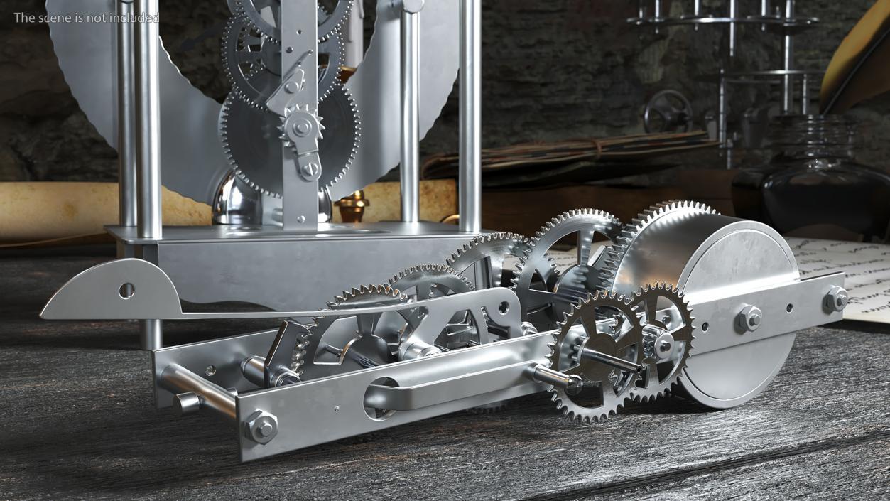 3D Silver Clockwork Gear 2 model