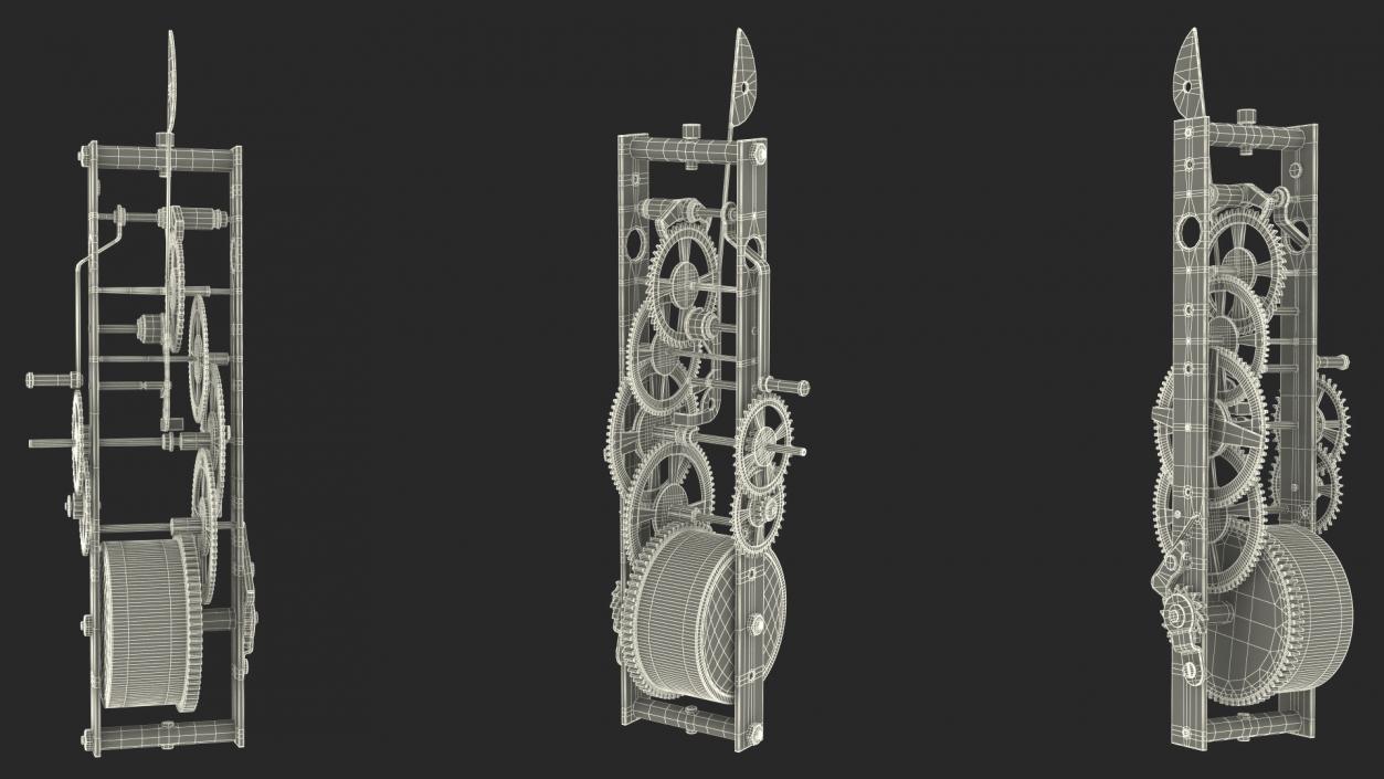 3D Silver Clockwork Gear 2 model