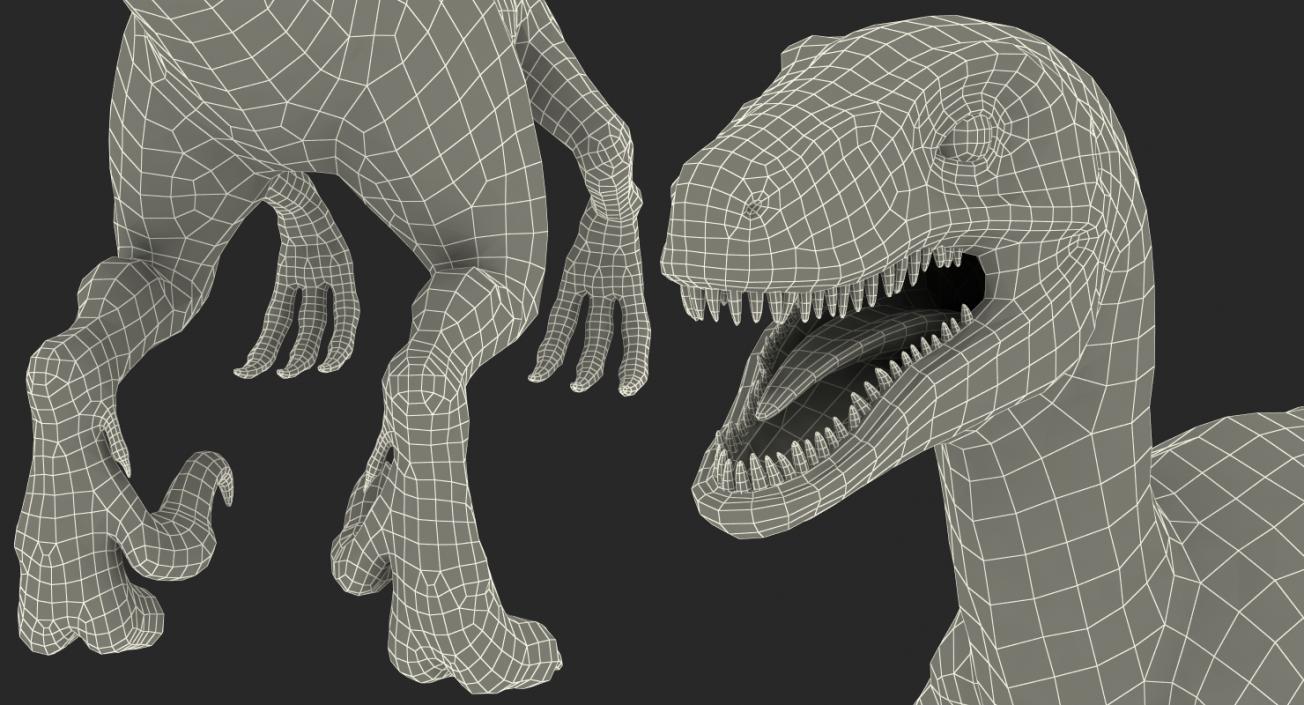 Velociraptor Rigged 3D model