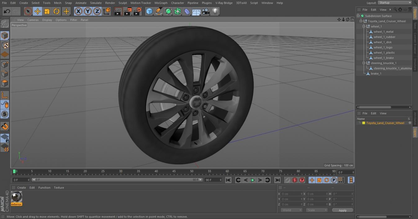 3D model Toyota Land Cruiser Wheel