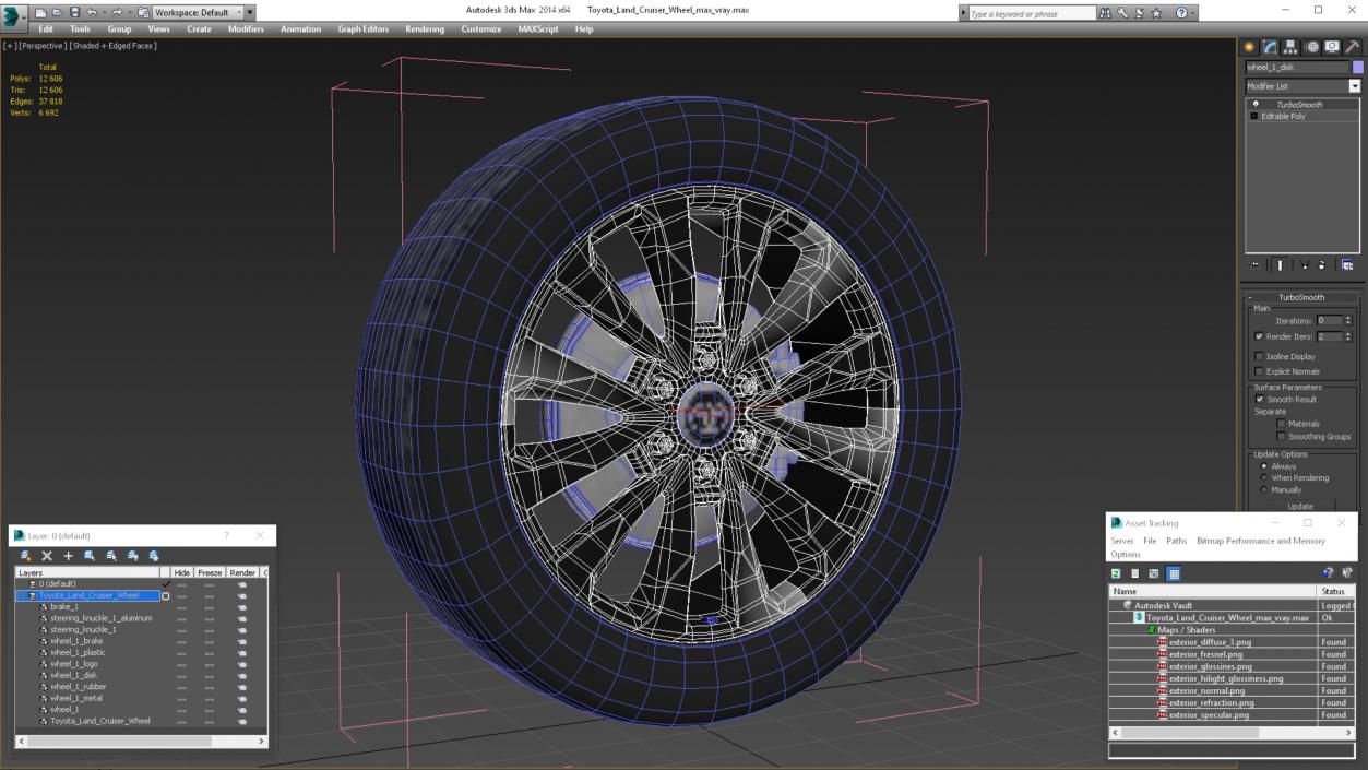 3D model Toyota Land Cruiser Wheel