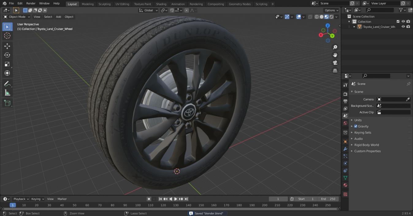 3D model Toyota Land Cruiser Wheel