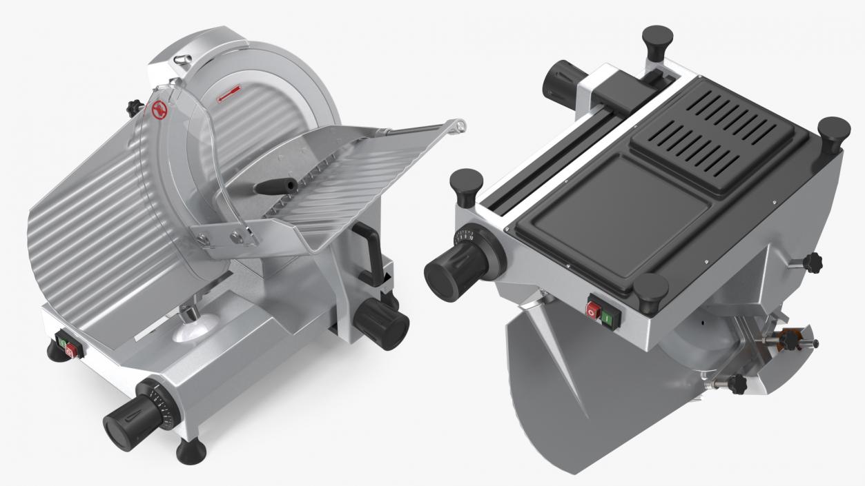 Electric Commercial Meat Slicer Stainless Steel 3D